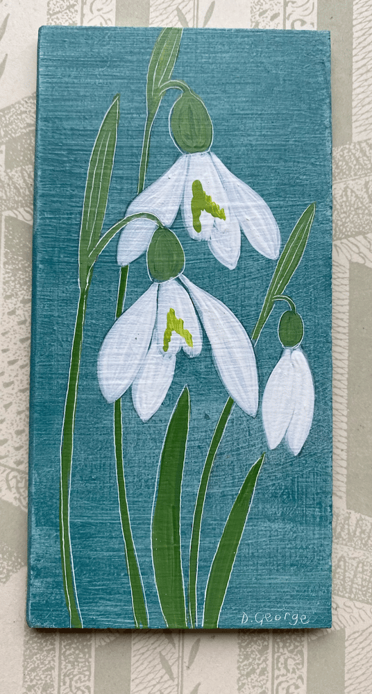 Image of Small Snowdrop painting (L)