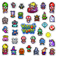 Image 1 of Wario's Woods SNES Sticker Set (34 Pieces)