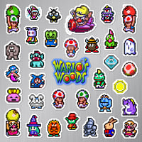 Image 1 of Wario's Woods SNES Magnet Set (34 Pieces)