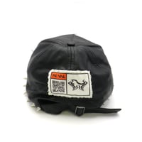 Image 3 of Black Leather 1 - Solid Hat