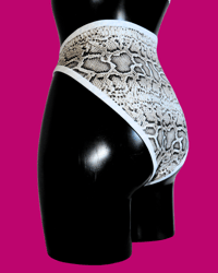 Image 2 of The FLOOZY white python knicker