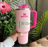 Image 4 of Stanley™️ Classic “FLAMINGO” | 40 Oz. Quencher H2.0 FlowState Tumbler