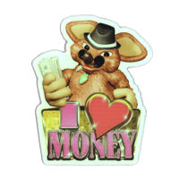 I Love Money Sticker