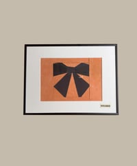 Image 1 of Bow Quilted Artwork in Frame 30x40