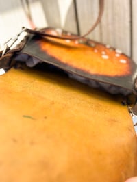 Image 4 of Large Daisy Chain Leather Hippie Purse