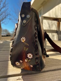 Image 5 of Large Daisy Chain Leather Hippie Purse