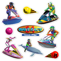 Image 1 of Wave Race 64 Sticker Set (9 Pieces)