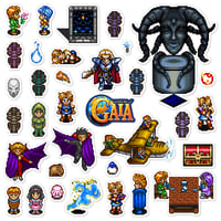 Image 1 of Illusion of Gaia Sticker Set (34 Pieces)