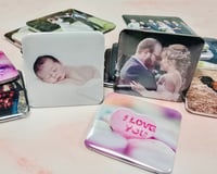 Image 4 of Custom Photo Magnets 2x2" | Personalized Photo Gifts | Small Custom Fridge or locker Magnets 