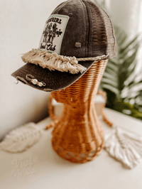 Image 2 of RTS Macrame Hat- Cowgirl