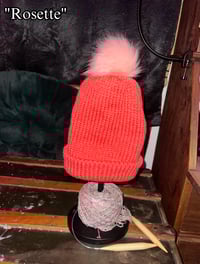 Image 4 of Knitted Beanie With Puff Ball