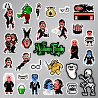 Image 1 of The Addams Family NES Magnet Set (27 Pieces)