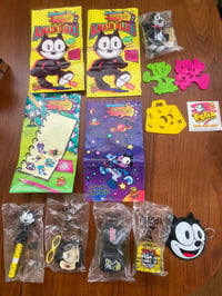 Vintage Lot of Felix the Cat Fast Food Toys and Bags