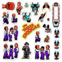 Image 1 of The Three Stooges NES Sticker Set (22 Pieces)