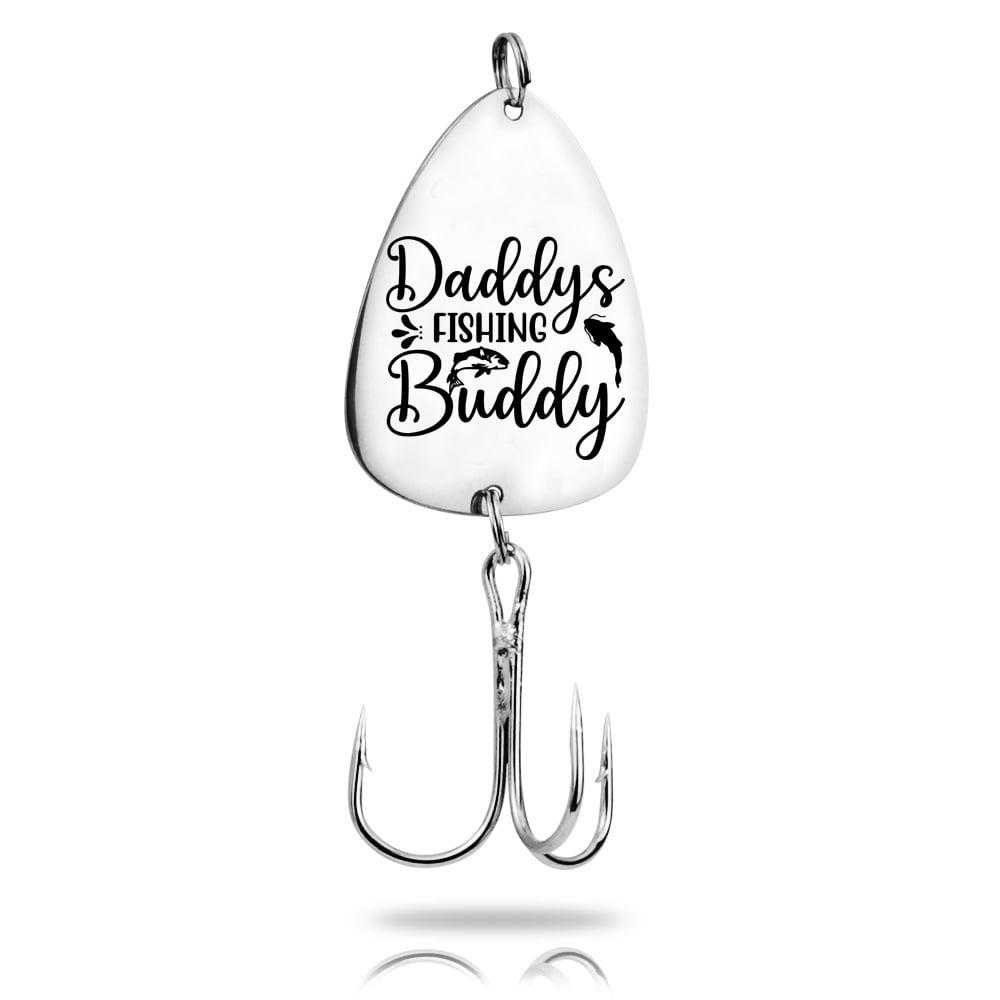 Image of Daddy’s Fishing Buddy Engraved Metal Fish Hook – Personalized Gift for Fishing Dads