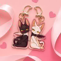 Image 2 of 2x keychains with magnets - kittens