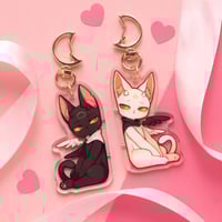 Image 1 of 2x keychains with magnets - kittens