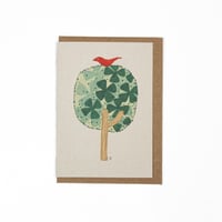  Card - Tree and Little Red Bird