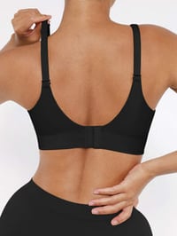 Image 2 of Full Coverage Push up Wireless Convertible Seamless Support Bra - Black