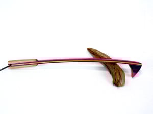 Image of Handmade Wood Back Scratcher, Spectraply Wood Pink Lady, Gift for her