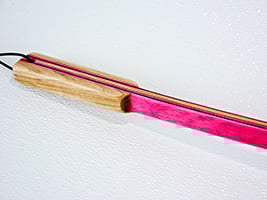 Image of Handmade Wood Back Scratcher, Spectraply Wood Pink Lady, Gift for her