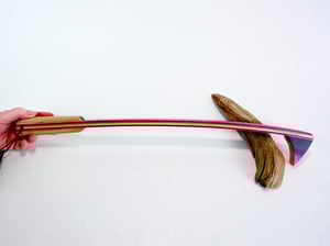Image of Handmade Wood Back Scratcher, Spectraply Wood Pink Lady, Gift for her