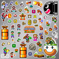 Image 1 of Super Mario All-Stars: Super Mario World Magnet Set (58 Pieces)