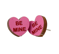 Image 1 of Be Mine Heart Stud Earrings