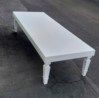 Image 1 of Kids table  wood white ( seats 10 kids) 