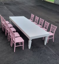 Image 3 of Kids table  wood white ( seats 10 kids) 