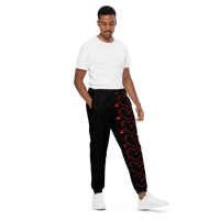 Image 5 of FALLING HEARTS TRACK PANTS (UNISEX)
