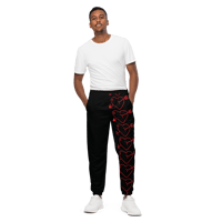 Image 6 of FALLING HEARTS TRACK PANTS (UNISEX)