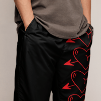 Image 4 of FALLING HEARTS TRACK PANTS (UNISEX)