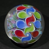 Image 3 of Pastel Dbl Scroll Implosion Pinwheel Marble