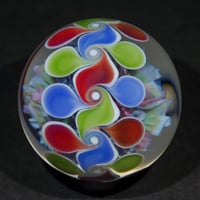 Image 4 of Pastel Dbl Scroll Implosion Pinwheel Marble