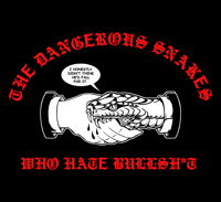 Image 2 of Dangerous Snakes Who Hate Bullshit "Snakeshake" Shirt with Red Lettering