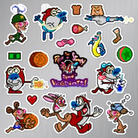 Image 1 of The Ren & Stimpy Show: Veediots! Magnet Set (18 Pieces)