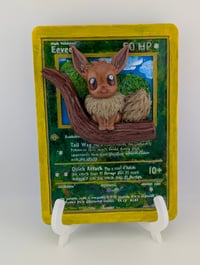 Image 1 of Eevee Pokemon TCG Handpainted 3D Wall Art