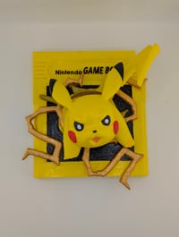 Image 1 of Pokemon Yellow Game Boy Cartridge Handpainted 3D Wall Art