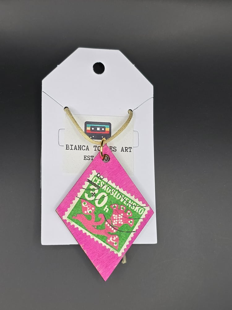 Image of Diamond stamp necklace 