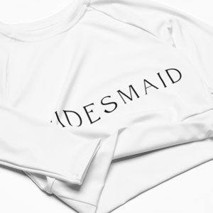 Image of Bridesmaid Recycled long-sleeve crop top