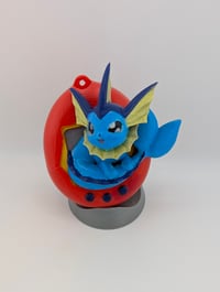 Image 1 of Vaporeon Pocket Pet FanArt Handpainted Model