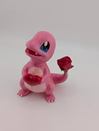 Image 1 of Valentine's Day Charmander FanArt Handpainted Model