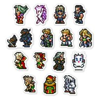 Image 1 of Final Fantasy VI Sticker Set (15 Pieces)