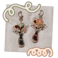 Image 4 of Fushigi Flower in Vase Acrylic Keychain