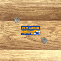 Image 2 of Blockbuster: Remember to Rewind Y2K Parody Laminated Sticker