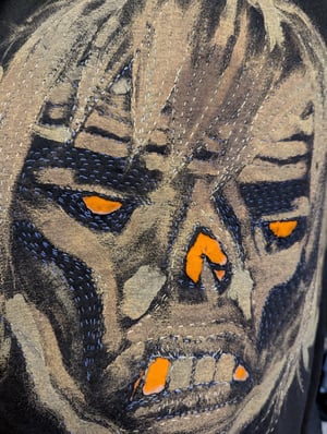 Image of Zombie Head Quilted Custom Long Sleeve Shirt Size Large