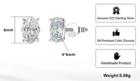 Image 3 of Exquisite 925 SterlingSilver/ 14 Karat Zircon Earrings