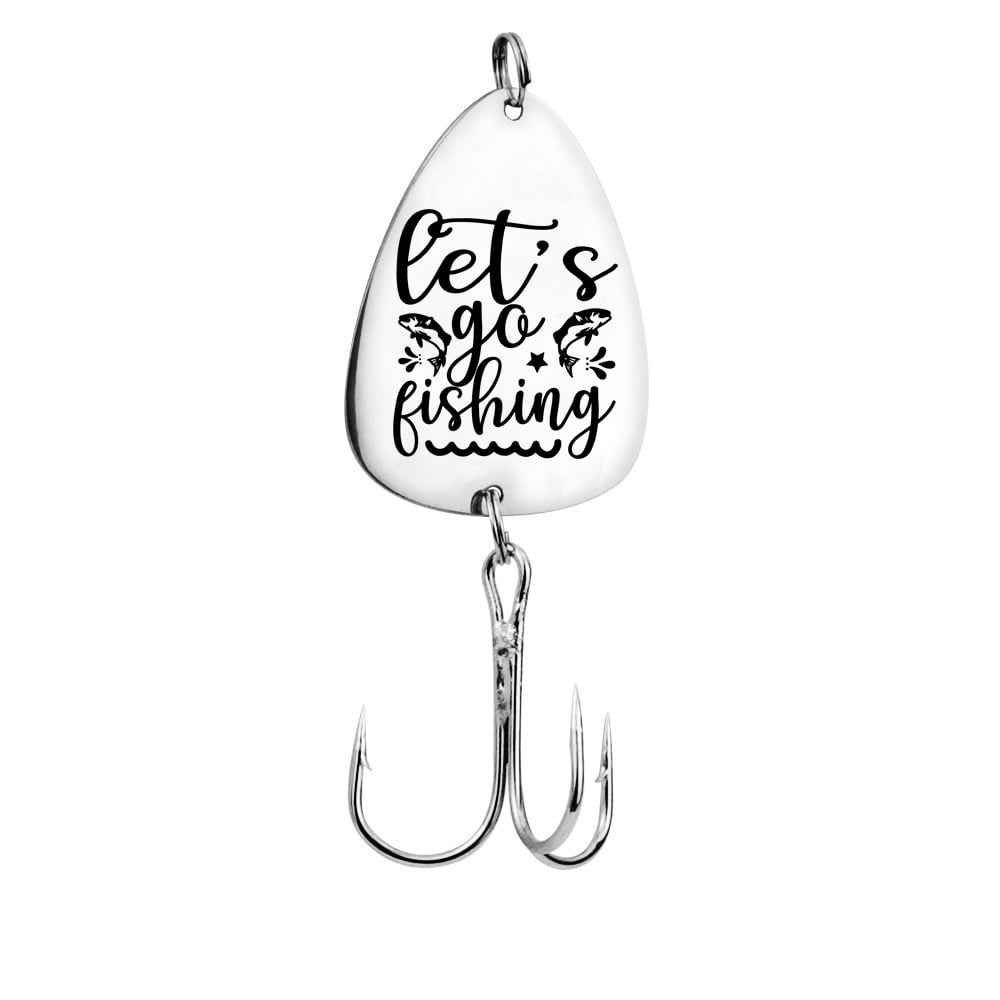 Image of Let’s Go Fishing Engraved Metal Fish Hook – Perfect Gift for Anglers and Fishing Enthusiasts