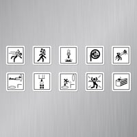 Image 1 of Portal Test Chamber Warning Signs Magnet Set (10 Pieces)